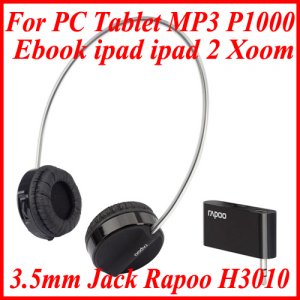 3.5mm Jack Rapoo H3010 Wireless Headphones For PC Tablet MP3 Ebook ipad ipad 2 Xoom P1000