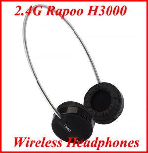 High Definition 2.4G Rapoo H3000 Wireless Headphones Microphone For PC USB 2.0 Jack