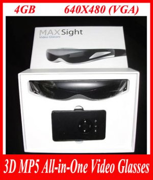 3D MP5 All-in-One Video Glasses iTheater MaxSight 4GB
