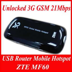 ZTE MF60 Unlocked 3G GSM 21Mbps USB Router Mobile Hotspot NEW