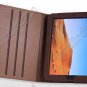 360 degree Rotary brown Genuine Leather Case For HP Touchpad Tablet