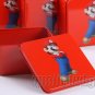 Lot 5pcs Super Mario Bros LUIGI MARIO Figure Toy with Collectors Iron Box