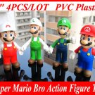 4pcs /set 5" Super Mario Bro Mario & Luigi Action Figure Toy
