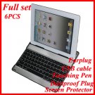 AD-EDAI74 Thin Light Aluminum Alloy Wireless Bluetooth Keyboard Case +Screen Protector