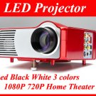 AS-TYYH08-RD LED Projector HD 1080P 720P Home Theater AV/TV/S-VIDEO/VGA/HDMI WII PS3 V01