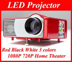AS-TYYH08-RD LED Projector HD 1080P 720P Home Theater AV/TV/S-VIDEO/VGA/HDMI WII PS3 V01