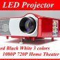 AS-TYYH08-RD LED Projector HD 1080P 720P Home Theater AV/TV/S-VIDEO/VGA/HDMI WII PS3 V01