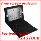 NW-PULC12 iPad2/iPad Black PU Leather Case with Bluetooth Keyboard + Free Screensaver