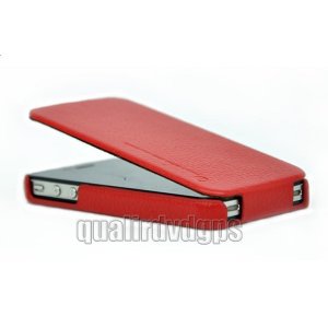 AD-KOKO04-RD New Perfect Genuine Leather Case For Apple iPhone 4 4S