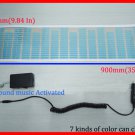 EA40STK925 Sound music Activated Car Stickers Equalizer Glow Blue Light  90*25CM