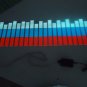 EA40STK925 Sound music Activated Car Stickers Equalizer Glow Blue Light 90*25CM
