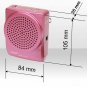 CH-SOUE02-PK Portable Waistband Voice Amplifier AKER MR2100 Micropho 12W Pink