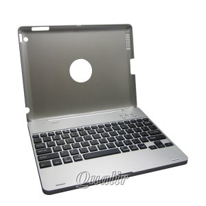 AD-QLJP92-WH 4000mAh Lithium Battery+Wireless Bluetooth Keyboard Case for Apple iPad 2