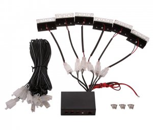 EA21CST168-WH  18 LED Emergency Vehicle Strobe Lights for Front Grille/Deck , White