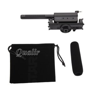 AS-JGQM57 Stereo Shotgun Microphone for CANON NIKON PENTAX OLYMPUS PANASONIC D-SLR Video Camera DV