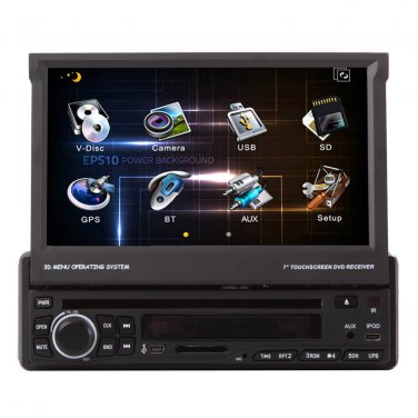 CE91DVD518 UNIVERSAL FIT 7"TOUCHSCREEN CD/DVD/MP3 PLAYER GPS NAVIGATION RECEIVER BLUETOOTH
