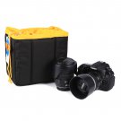 HE-XJND44-YE Shockproof Padded Foldable Camera Bag Insert Protective Case for SONY Canon Fuji