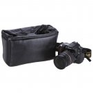 HE-XJND25-BK  Shockproof DSLR SLR PU Leather Camera Bag Partition Padded Insert Protection Bag