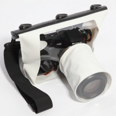 HE-DFFS05-LWH 20M Underwater Waterproof Case DSLR SLR For Canon 6D 600D 650D Nikon D7100 D600