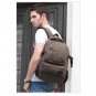 GM-MRKD09-CF Koolertroon Men's Retro Casual Canvas Backpack Travel Hiking Sports Bag Rucksack