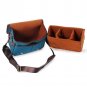 AS-WFPU85-BL Koolertron PU Leather DSLR Camera Bag Messenger Shoulder Bag for Canon Nikon