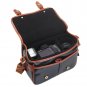 AS-WFPU80-BK Koolertron Waterproof Vintage PU Leather Messenger &Shoulder Bag+Camera Insert