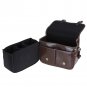 AS-WFPU80-CF Koolertron Waterproof Vintage PU Leather Messenger &Shoulder Bag+Camera Insert