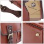 AS-WFPU80-BN Koolertron Waterproof Vintage PU Leather Messenger &Shoulder Bag+Camera Insert