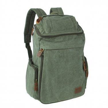AB-FBBA78-GN Retro Vintage Travel Canvas Backpack Sports Rucksack Satchel Notebook SchoolBag