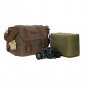 AS-KSFB34-GN Koolertron Vintage Canvas DSLR Shoulder Messenger Camera Bag for Canon 600D 9D