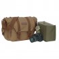 AS-KSFB34-YE Koolertron Vintage Canvas DSLR Shoulder Messenger Camera Bag for Canon 600D 9D