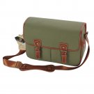 AS-WFFB89-GN Koolertron Vintage Canvas DSLR Camera Bag Shoulder Messenger Bag Fit DSLR with 3 lenses