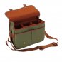 AS-WFFB89-GN Koolertron Vintage Canvas DSLR Camera Bag Shoulder Messenger Bag Fit DSLR with 3 lenses