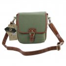 AS-WFFB55-GN Koolertron Vintage Canvas DSLR Camera Bag Shoulder Messenger Bag Fit DSLR with 1 lenses