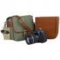 AS-WFFB55-GN Koolertron Vintage Canvas DSLR Camera Bag Shoulder Messenger Bag Fit DSLR with 1 lenses