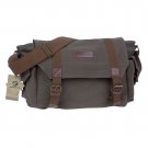 AS-KSFB11-GN Vintage Canvas DSLR Camera bag Men's Messenger shoulder Bag for Nikon D600 Canon