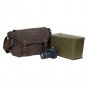 AS-KSFB11-GN Vintage Canvas DSLR Camera bag Men's Messenger shoulder Bag for Nikon D600 Canon