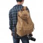 AS-KSFB39-YE Vintage Canvas DSLR Camera Bag Laptop Backpack Rucksack for Canon Nikon Sony