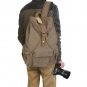 AS-KSFB39-GN Vintage Canvas DSLR Camera Bag Laptop Backpack Rucksack for Canon Nikon Sony