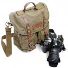 AS-KSFB36-GN Koolertron Waterproof DSLR Canvas Camera Bag Shoulder Messenger Bag for Nikon