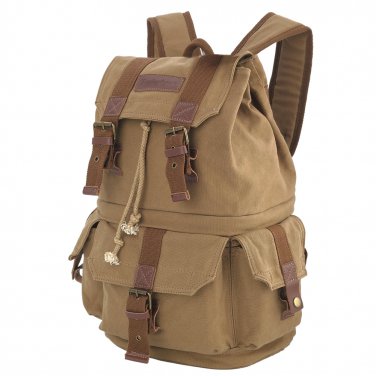 AS-KSFB32-YE Koolertron Large Canvas DSLR SLR Camera Bag Backpack Rucksack Bag for Canon 60D