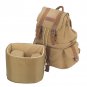 AS-KSFB32-YE Koolertron Large Canvas DSLR SLR Camera Bag Backpack Rucksack Bag for Canon 60D