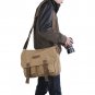 AS-KSFB35-YE Koolertron Canvas DSLR Camera Bag Shoulder Messenger Bag for Canon Nikon Pentax