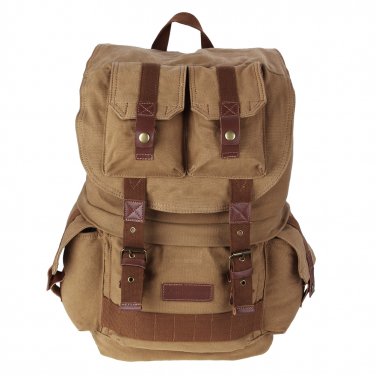 AS-KSFB33-YE Vintage Large Canvas DSLR SLR Camera Bag Rucksack Backpack For Canon Nikon Sony