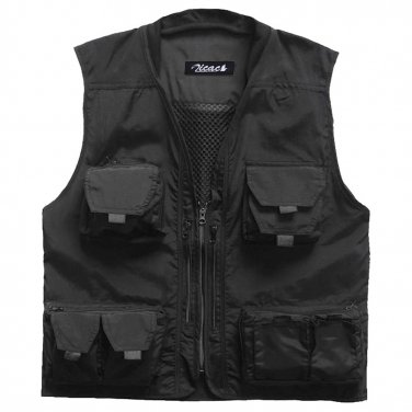 BO-SPVT02 Zicac Outdoor Multi-Pocket Knitted Collar Fishing Vest Photography Vest