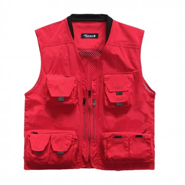 BO-SPVT02 Zicac Outdoor Multi-Pocket Knitted Collar Fishing Vest Photography Vest