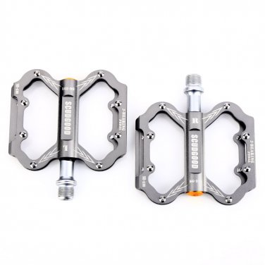 BO-SPBK20-GY Bicycle Bike MTB Aluminum Super Light Pedals Platform CNC Steel Axle 9/16"