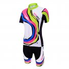 BO-SPCY06-RD Women's Cycling Jacket Short Sleeve Jersey Breathable Shirts+Pants