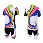 BO-SPCY06-RD Women's Cycling Jacket Short Sleeve Jersey Breathable Shirts+Pants