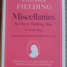 Miscellanies: Volume One - Henry Fiedling - The Wesleyan Edition